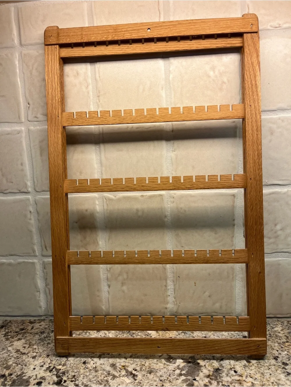 Vintage Wooden Jewerly Rack Organizer - Brown